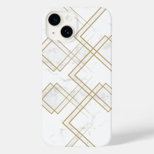 Coque Pour iPhone 14 Élégant cuivre Marbre or Rose fille