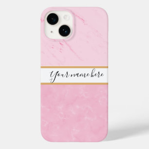 Coque Pour iPhone 14 Élégant cuivre Monographie de marbre or Rose