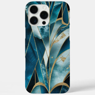 Coques iPhone 16 Pro Max Élégant cuivre   Or Turquoise féminin opulent