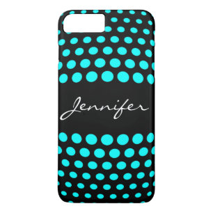Coque Case-Mate Pour iPhone Élégant Cyan Pois Motif