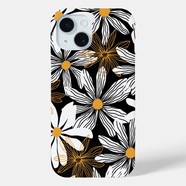 Coques Case-Mate iPhone Elegant Daisy Motif Abstrait (Verso)