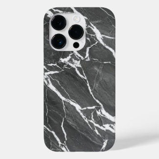Coque Pour iPhone 14 Pro Elegant Dark Grey Marble Texture iPhone Case