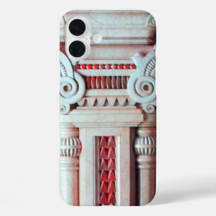 COQUES iPhone 16 PLUS ÉLÉGANT DÉCOR ARTISTIQUE ROUGE BLANC IMAGINAIRE
