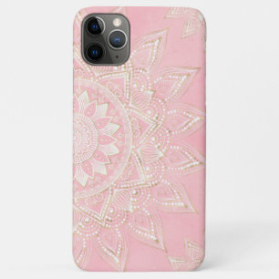 Case-Mate iPhone Case Elégant design blanc & or Mandala Blush Pink