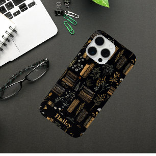 Coque iPhone 15 Pro Max Elégant design de livre - Dark Academia - Livre Vi