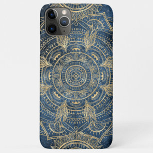 Case-Mate iPhone Case Elégant design de l'or de Mandala Blue Whimsy