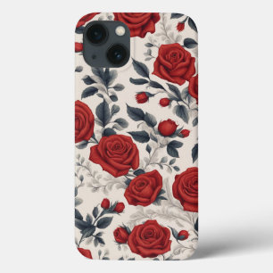 Case-Mate iPhone Case Elégant et beau dessin floral rose rouge
