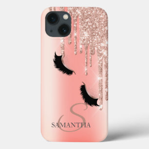 Case-Mate iPhone Case Élégant Faux Lashes Parties scintillant Rose Gold