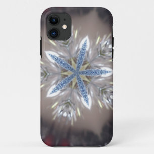 Case-Mate iPhone Case Élégant Festif Star de Noël Bleu brillant Blanc