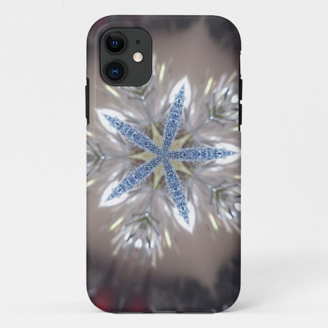 Coques Case-Mate iPhone Élégant Festif Star de Noël Bleu brillant Blanc (Dos)
