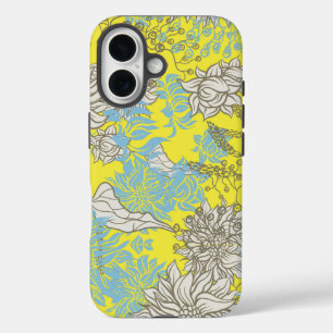 Coque Pour iPhone 16 Élégant Fleur sauvage chic jaune
