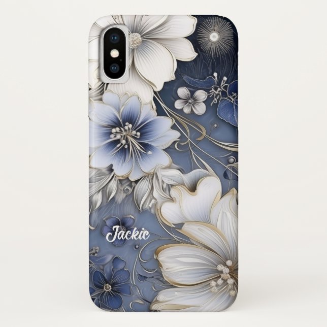 Coques Case-Mate iPhone Élégant floral (Dos)