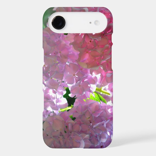 Coques Case-Mate iPhone Elégant flores rose douce hydrangée rose rose (Verso)