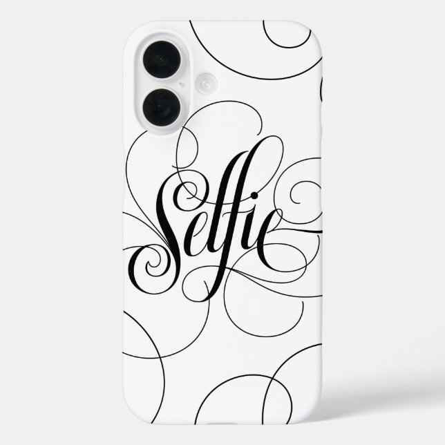 Coques Case-Mate iPhone Élégant Flourished Lettres Selfie Calligraphie (Verso)