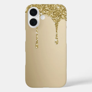 Coque Pour iPhone 16 Élégant Glitterie Or Fondu