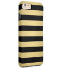 Elégant Gold Black Stripes Métallo Luxe