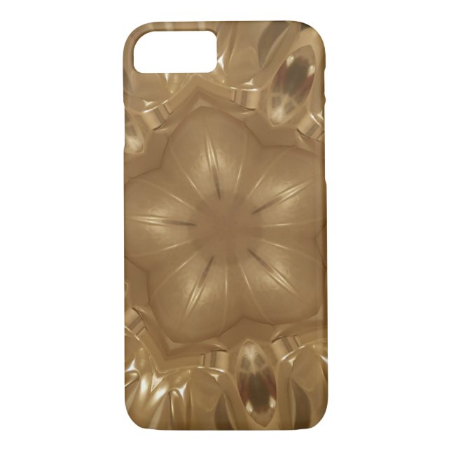 Coques Case-Mate iPhone Elégant Gold Brown Kaleidoscope Star Design (Dos)