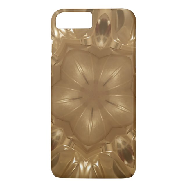 Coques Case-Mate iPhone Elégant Gold Brown Kaleidoscope Star Design (Dos)