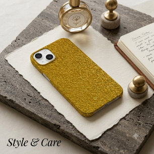 Coque Pour iPhone 14 Elégant Gold Texture Protective