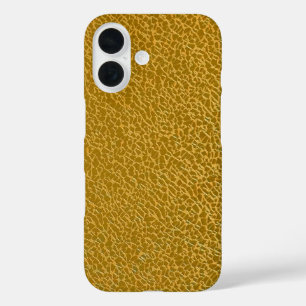 Coque Pour iPhone 16 Elégant Gold Texture Protective