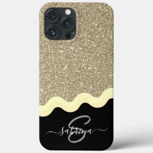 Case-Mate iPhone Case Elegant Gold Wave Parties scintillant Monogramme N