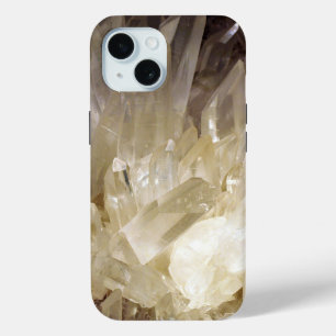 Coque Pour iPhone 15 Élégant Graphique d'énergie Clair Quartz