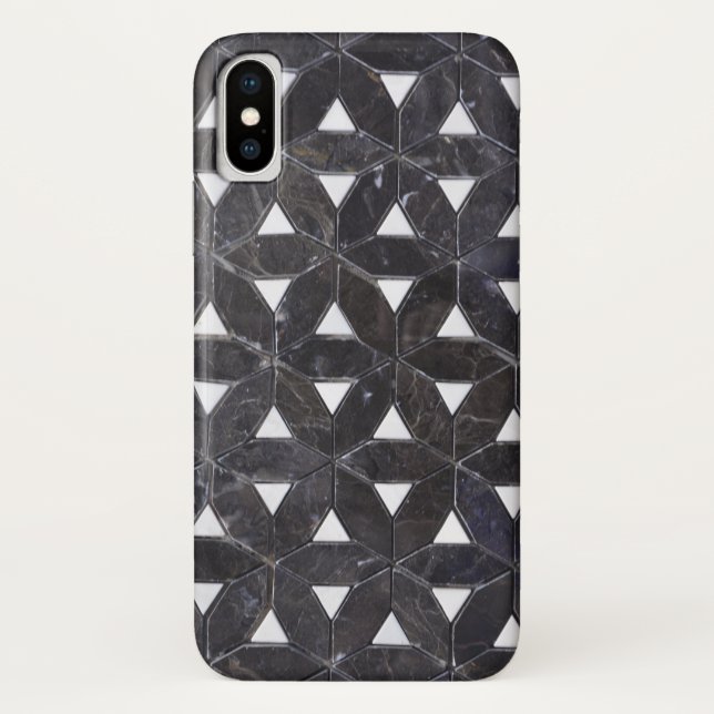 Coques Case-Mate iPhone élégant Gris Mosaïque fleur de vie Carrelage motif (Dos)