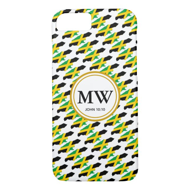 Coques Case-Mate iPhone Élégant JAMAICA Abondant Monogramme de vie (Dos)