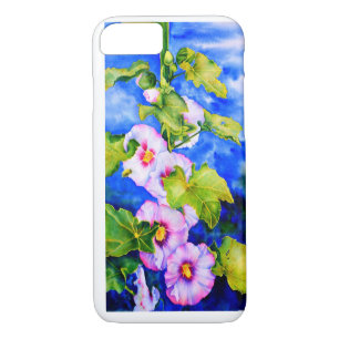 Coque Case-Mate Pour iPhone Elégant jardin fleuri rose blanc aquarelle