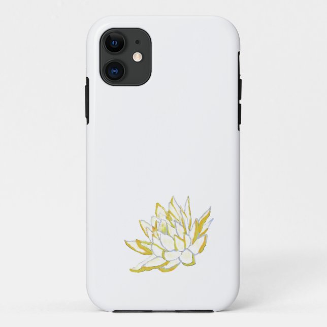 Coques Case-Mate iPhone Élégant Lotus Jaune Fleur Boho Floral (Dos)