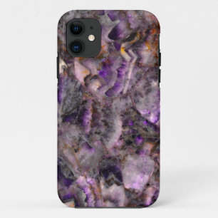 Coques Pour iPhone Elégant marbre de quartz améthyste violet granit