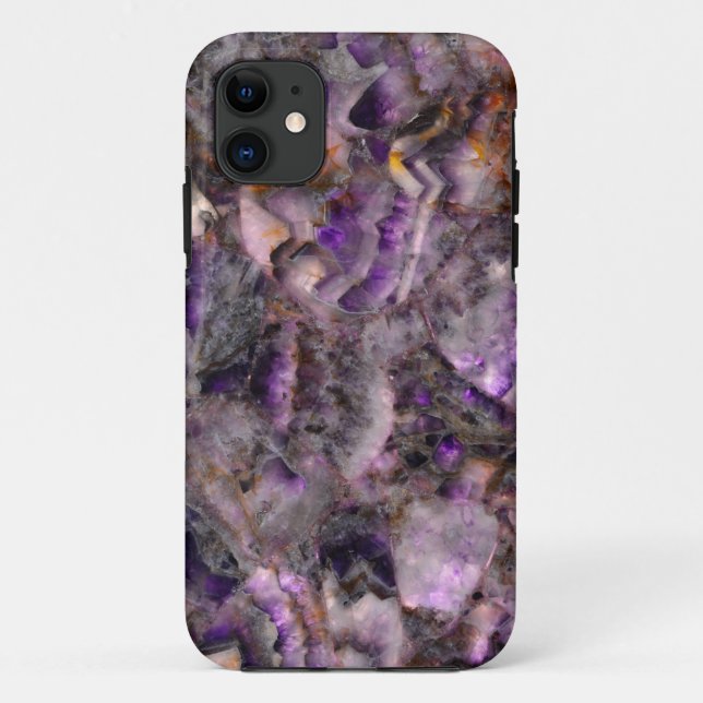 Coques Case-Mate iPhone Elégant marbre de quartz améthyste violet granit (Dos)