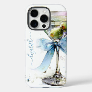 Coques iPhone 16 Pro Élégant Martini Monogrammé