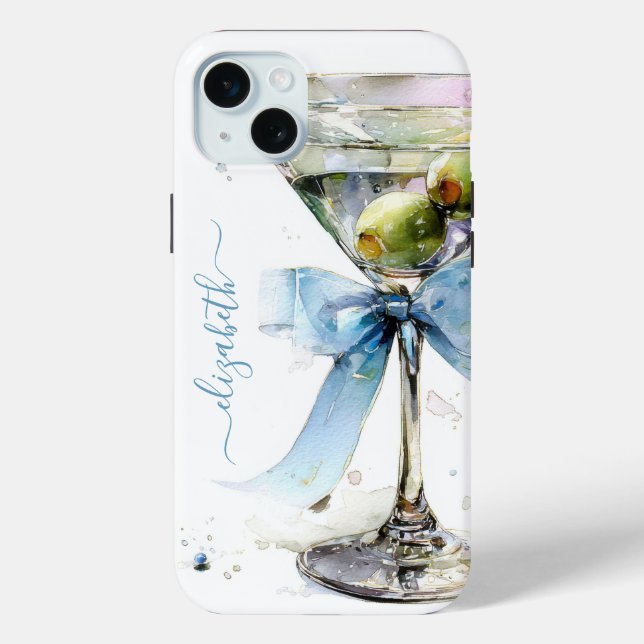 Coques Case-Mate iPhone Elegant Martini Monogrammed (Verso)