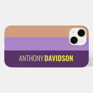 Coque Pour iPhone 14 Elegant minimaliste Indigo Colorblock Ajouter Votr