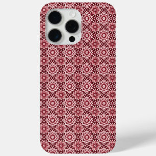 Coque iPhone 15 Pro Max Élégant modèle floral de Boho Retro