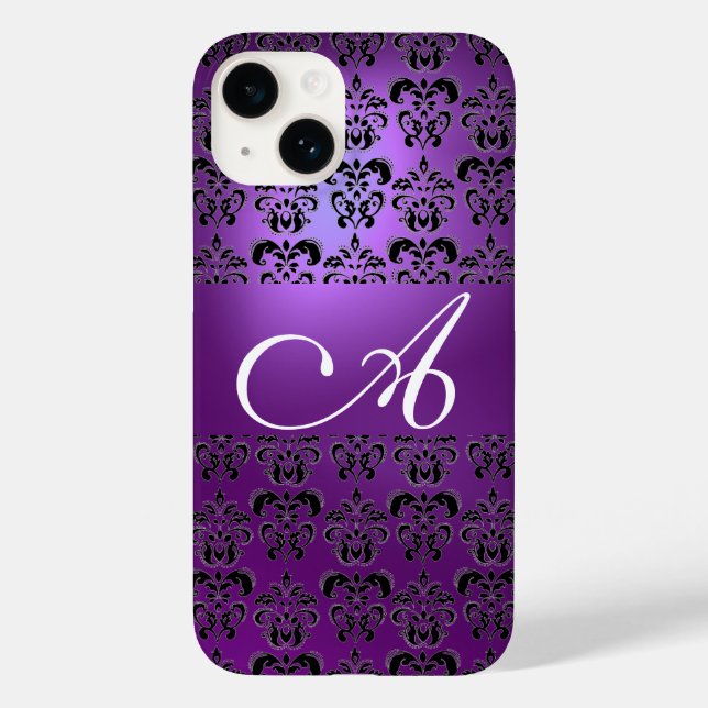 COQUES Case-Mate iPhone ÉLÉGANT MONOGRAM DE DOMMASQUES NOIR (Verso)