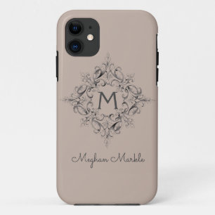 Case-Mate iPhone Case Élégant Monogramme classique neutre sable Coque-Ma