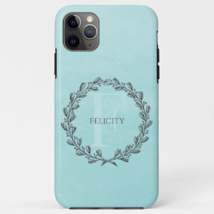 Case-Mate iPhone Case Élégant monogramme de couronne   TURQUOISE