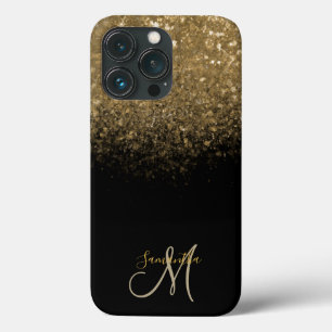 Case-Mate iPhone Case Élégant Monogramme de Parties scintillant Black &