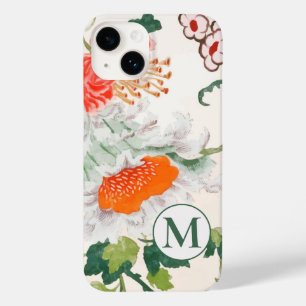 Coque Pour iPhone 14 Élégant Monogramme Floral
