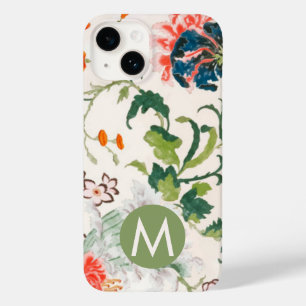 Coque Pour iPhone 14 Élégant Monogramme Floral
