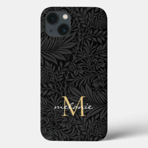 Case-Mate iPhone Case Élégant Monogramme Floral Or Noir