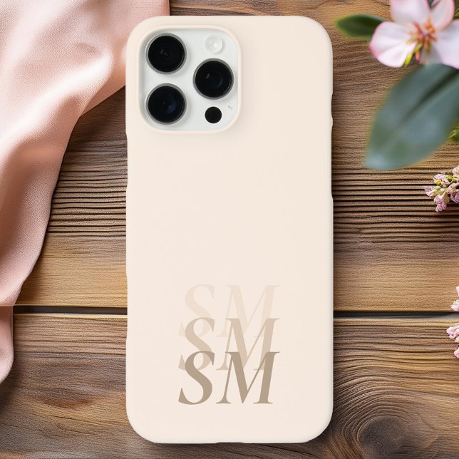 Coques Case-Mate iPhone Élégant Monogramme initial moderne (Créateur téléchargé)