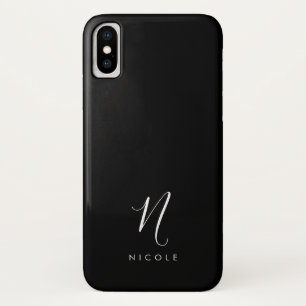 Case-Mate iPhone Case Élégant Monogramme noir et blanc