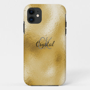 Case-Mate iPhone Case Élégant Monogramme Or Foil Nom personnalisé
