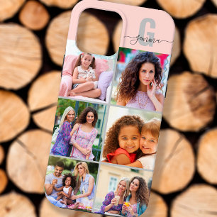 Case-Mate iPhone Case Élégant monogramme Script 6 Photo Rose et Gris