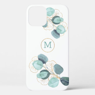 Case-Mate iPhone Case Elégant Monogrammed Eucalyptus Gold iPhone