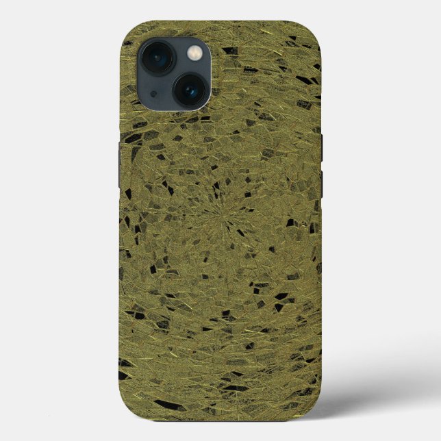Coques Case-Mate iPhone élégant_mosaïque_BLACK_GREEN (Verso)