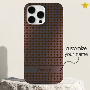 Coques iPhone 16 Pro Max Élégant motif à points métalliques roses personnal